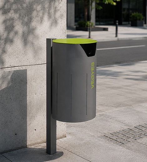 Cilinder típusú egytartályos hulladékgyűjtő tetővel (40 L)