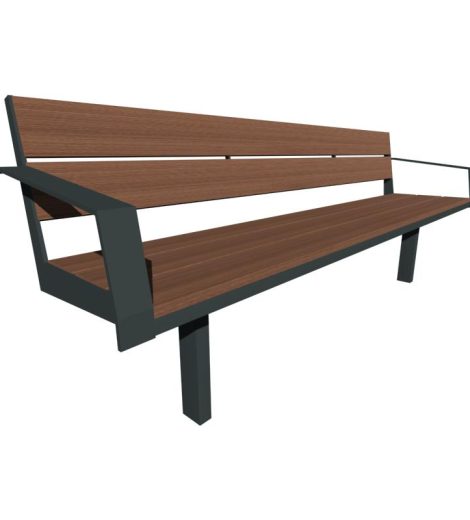 Trio típusú kültéri pad